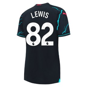 Manchester City Rico Lewis #82 Replika Tredjetrøje Dame 2023-24 Kortærmet